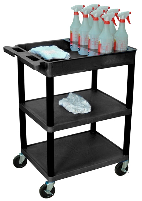 3 Shelf Tub Cart With 8 Bottle Holder