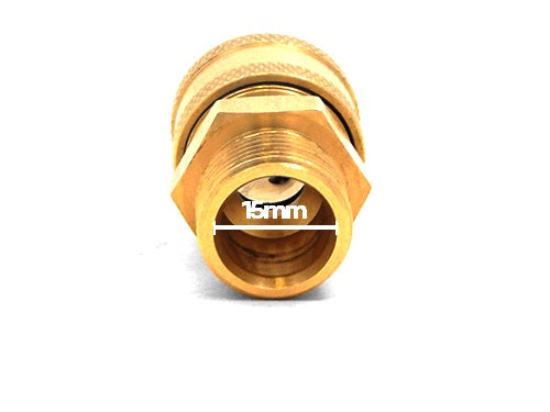 3/8" QC Brass Coupler x M22 M 15mm Plug