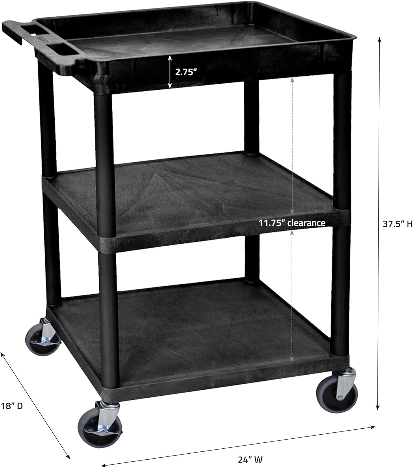  3 Shelf Tub Cart - PDP