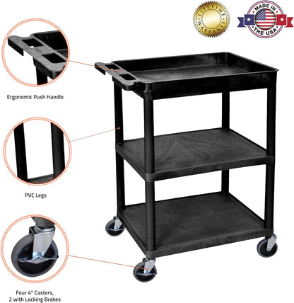 PDP 3 Shelf Tub Cart - PDP