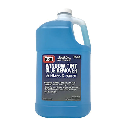 Pro Window Tint Glue Remover & Glass Cleaner - Gallon