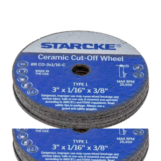 Starcke 3" x 1/16" Cut Off Wheel - 5 Pack