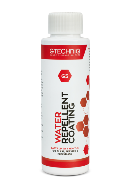 Gtechniq G5 Water Repellent Coating for Glass and Perspex