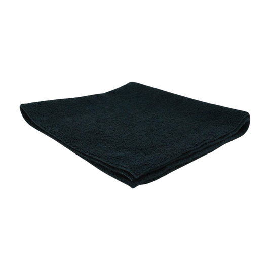 16" x 16" Edgeless Microfiber Towel - Black - 380 GSM